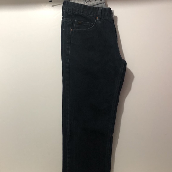 Zara Man Jeans Mens 31 Cotton 5-Pockets Straight Pant Dark Wash Blue Casual - Picture 8 of 8